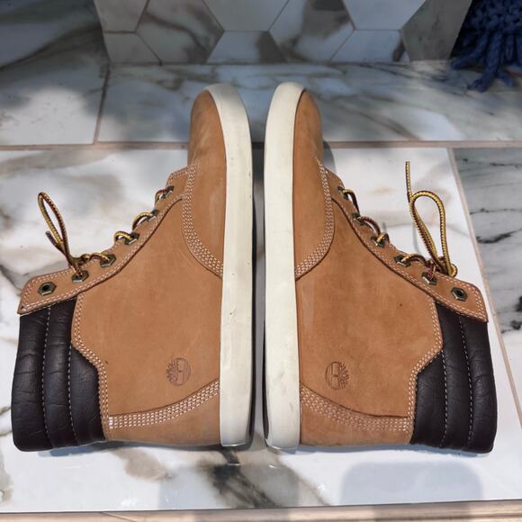 Timberland Women’s Light Suede Leather Lace Up Dausette Sneaker Boots Size 10 - Picture 6 of 12